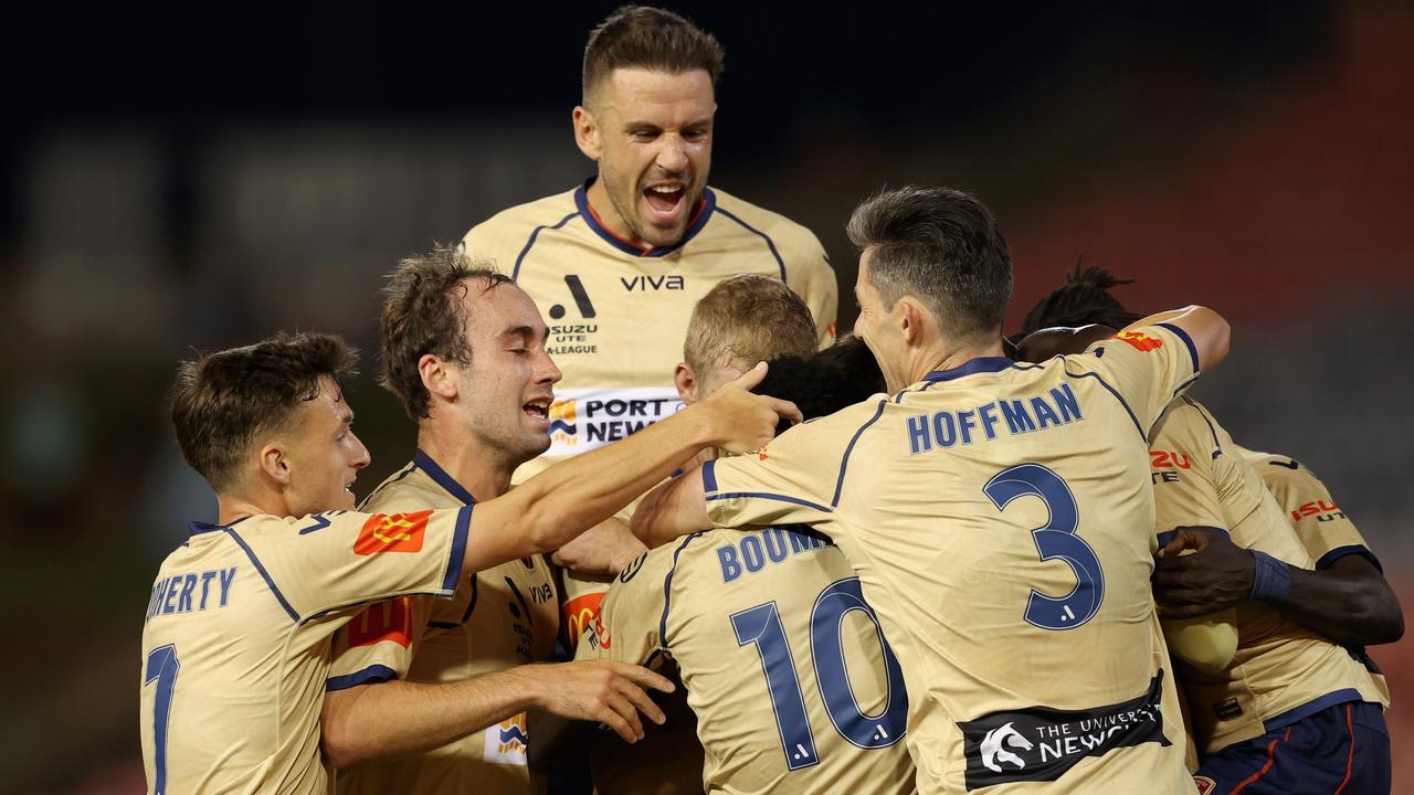 Newcastle Jets will return to action for the first time in 2022 on Sunday against Adelaide United. Picture: Ashley Feder/Getty Images