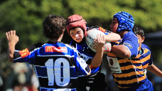 SURFERS PARADISE RUGBY, GOLD COAST , AUSTRALIA - April 10, 2021: Far North Coast U13s v USQ Saints U13s - Day Two of King of the Country rugby tournament.Played at Surfers Paradise Eagles Rugby Ground at Southport. Picture: Scott Powick Newscorp