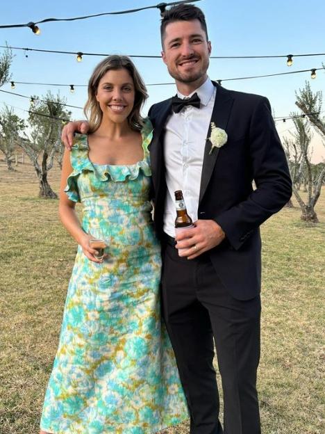 New Crow Alex Neal-Bullen and wife Georgie. Picture: Instagram