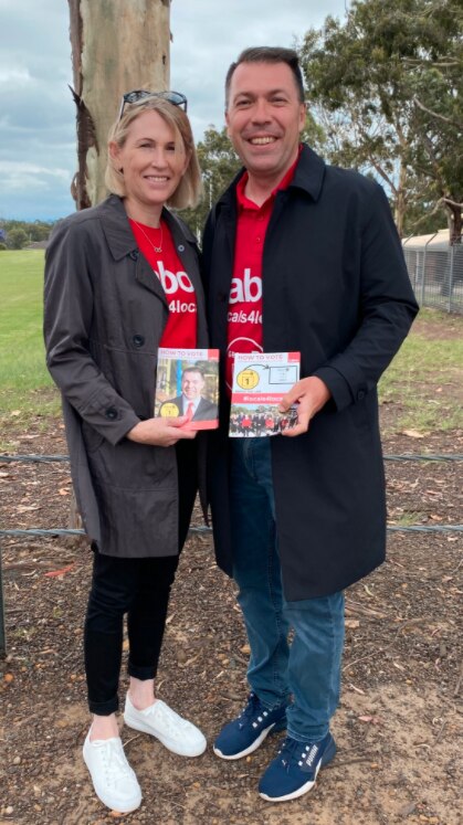 George Brticevic with his wife.