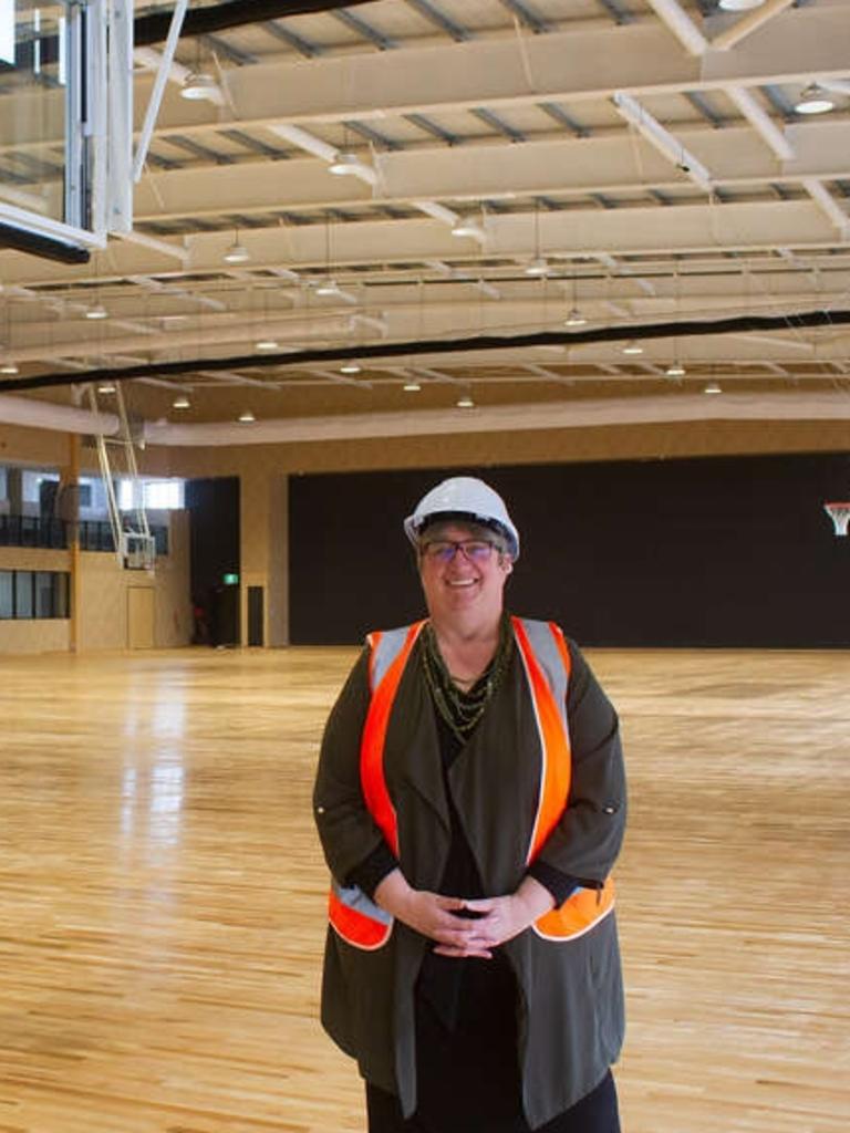 Sarah Philpott in 2022, during final construction for Wulanda Recreation and Convention Centre development. Picture: Supplied