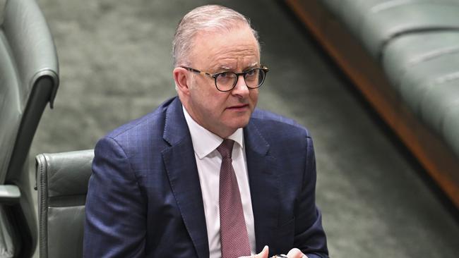 Prime Minister Anthony Albanese during Question Time on Tuesday. Picture: Martin Ollman/NCA NewsWire