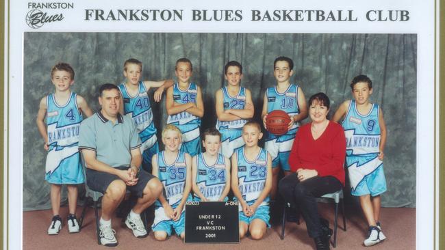 Ryan (third from the left in the top row) originally played for the Frankston Blues.