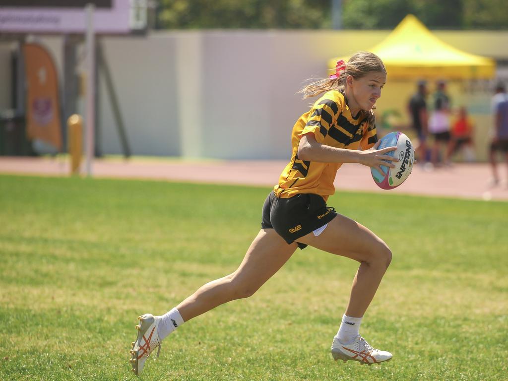 Townsville Grammar V St Pauls at the 2024 Gold Coast Titans All Schools Touch Football Picture: Glenn Campbell