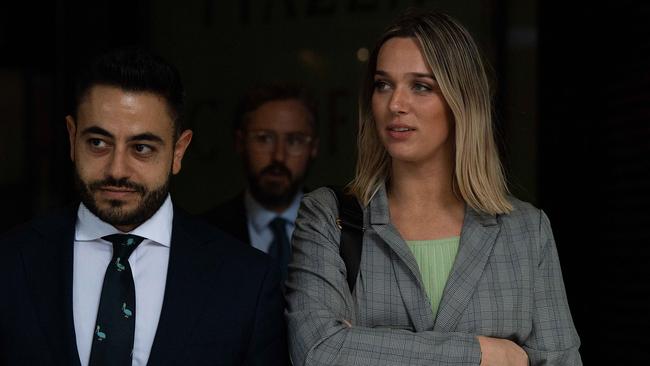 Regan Yerbury (right) is seen leaving the Downing Centre Courts in Sydney. Picture: NCA NewsWire/Bianca De Marchi