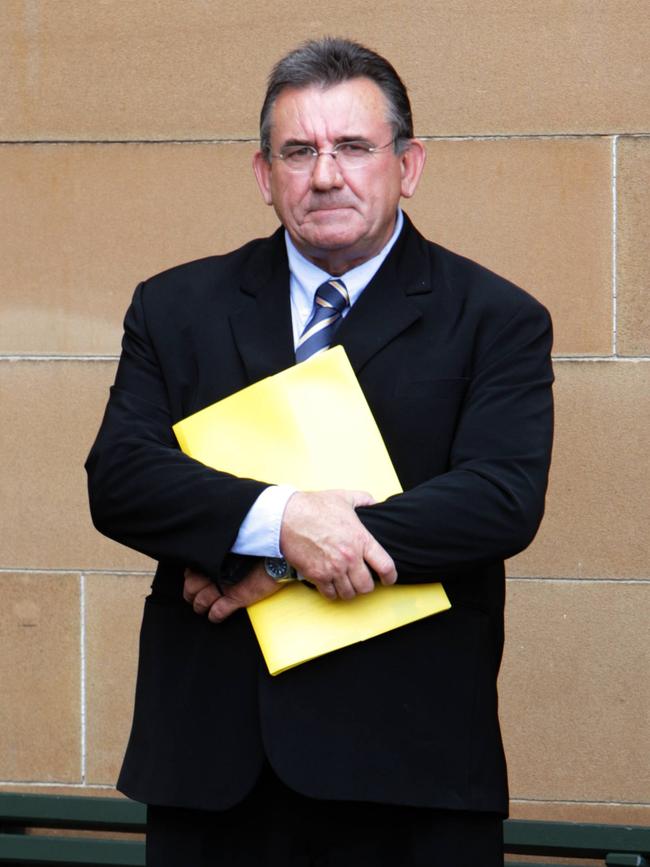 Mark Powderly during the Gordon Wood murder trial in Sydney.