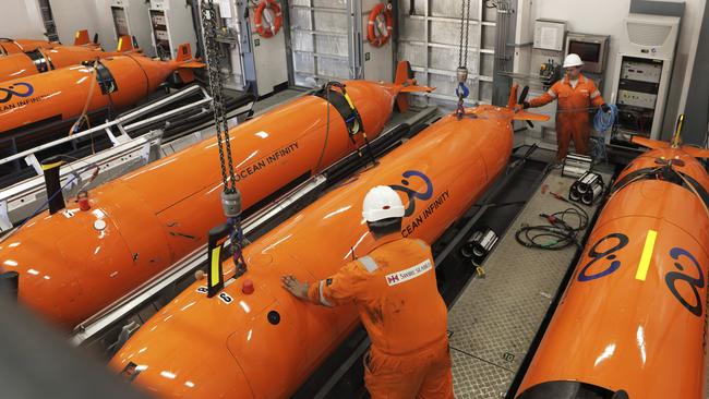 Seabed Constructor will scour the seabed for MH370 using eight autonomous underwater vehicles (AUVs) simultaneously. Picture: Swire