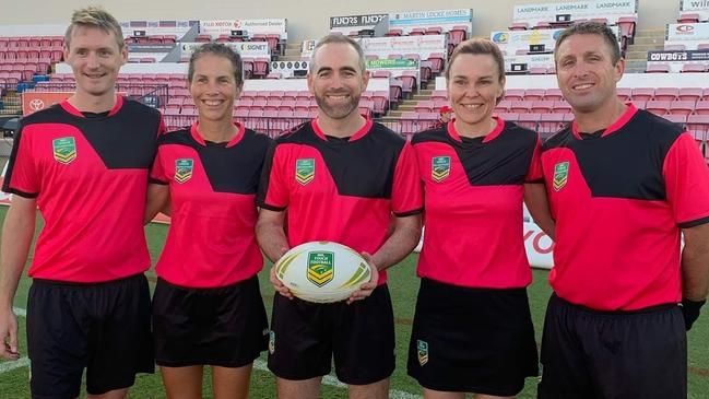 Michael Littlefield, centre, at the NRL Touch Premiership in Townsville in 2019. Picture: Supplied