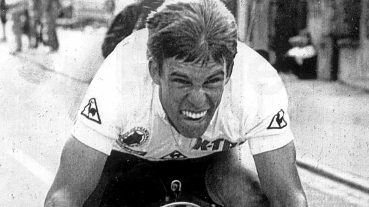 Cycling - Australian cyclist Phil Anderson during the second stage of Tour De France race at Nancy, 06 Jul 1982.