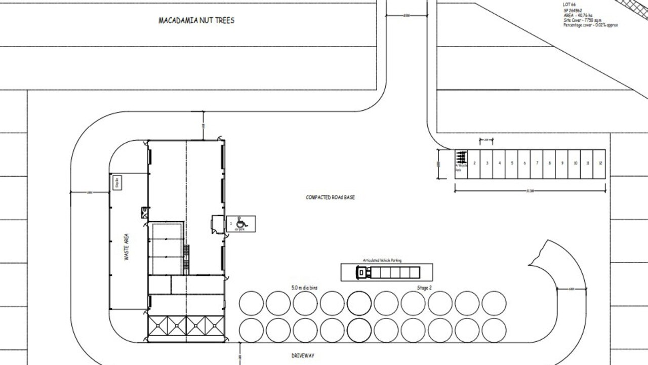 The shed is set to be built away from the road to minimise noise pollution.