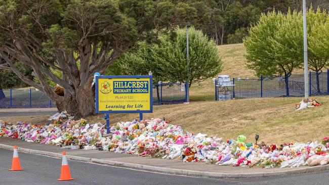 Thousands of tributes have been left outside the school. Picture: Jason Edwards