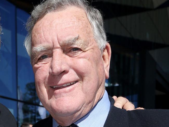 Stewart Lord at Graham ‘Polly’ Farmer's memorial at GMHBA Stadium Picture: Mike Dugdale