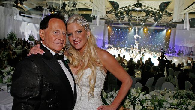 Gordon with ex-husband Geoffrey Edelsten on their wedding day in 2009. Picture: Getty