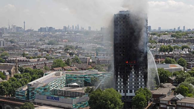 Councils across Sydney have increase fire safety audits following the Grenfell Tower fire. Picture: AFP PHOTO / Adrian DENNIS