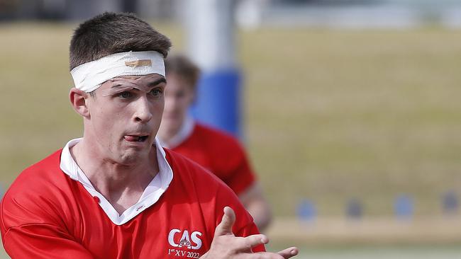 CAS's Archie Saunders playing in Schools union trials last year. Picture: John Appleyard