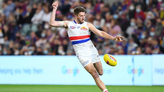 Western Bulldogs captain Marcus Bontempelli will play against Port. Picture: Albert Perez/AFL Photos via Getty Images