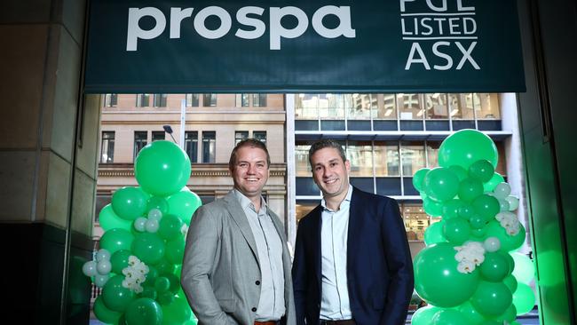 Prospa’s joint CEOs Beau Bertoli, left and Greg Moshal. Picture: John Feder