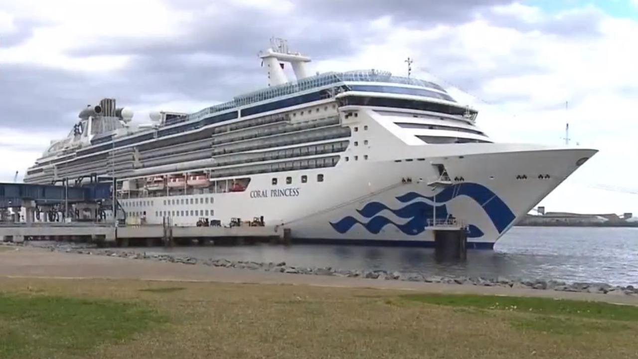 Queensland authorities are managing a COVID-19 outbreak on the cruise ship Coral Princes. Photo Supplied 7News Brisbane