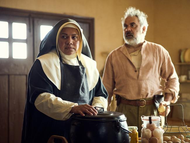 Deborah Mailman and Wayne Blair in The New Boy. Picture: Ben King