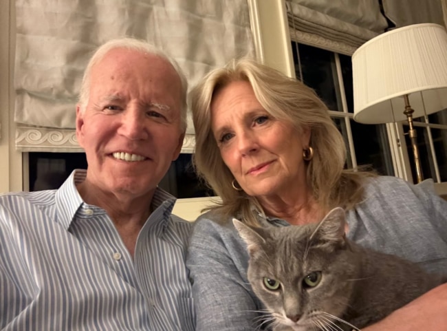 Mr Biden shared a photo of himselfe and former first lady Jill Biden. Picture: X