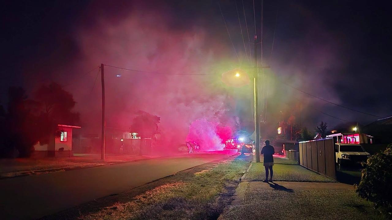 Residents near the iconic Bundaberg Barrel have woken to an early morning shock with a car going up in flames on a quiet suburban street.