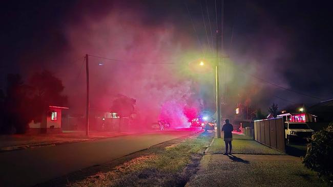 Residents near the iconic Bundaberg Barrel have woken to an early morning shock with a car going up in flames on a quiet suburban street.