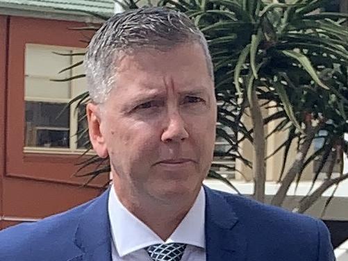 Former Surf Life Saving NSW boss Matthew Hanks leaves Wollongong Local Court on October 1. Picture: Madeline Crittenden. 