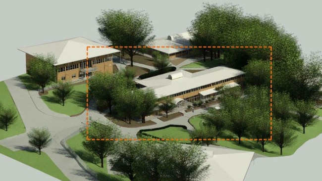 3D model of The Hills Grammar School.