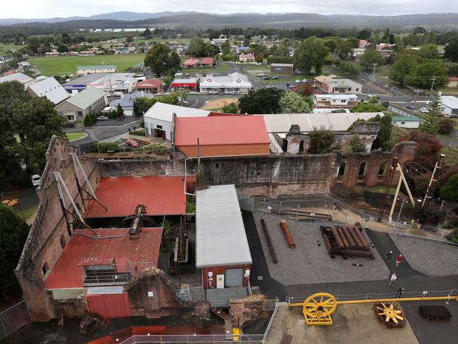 An aerial view of the Beaconsfield Mine and Heritage Centre.