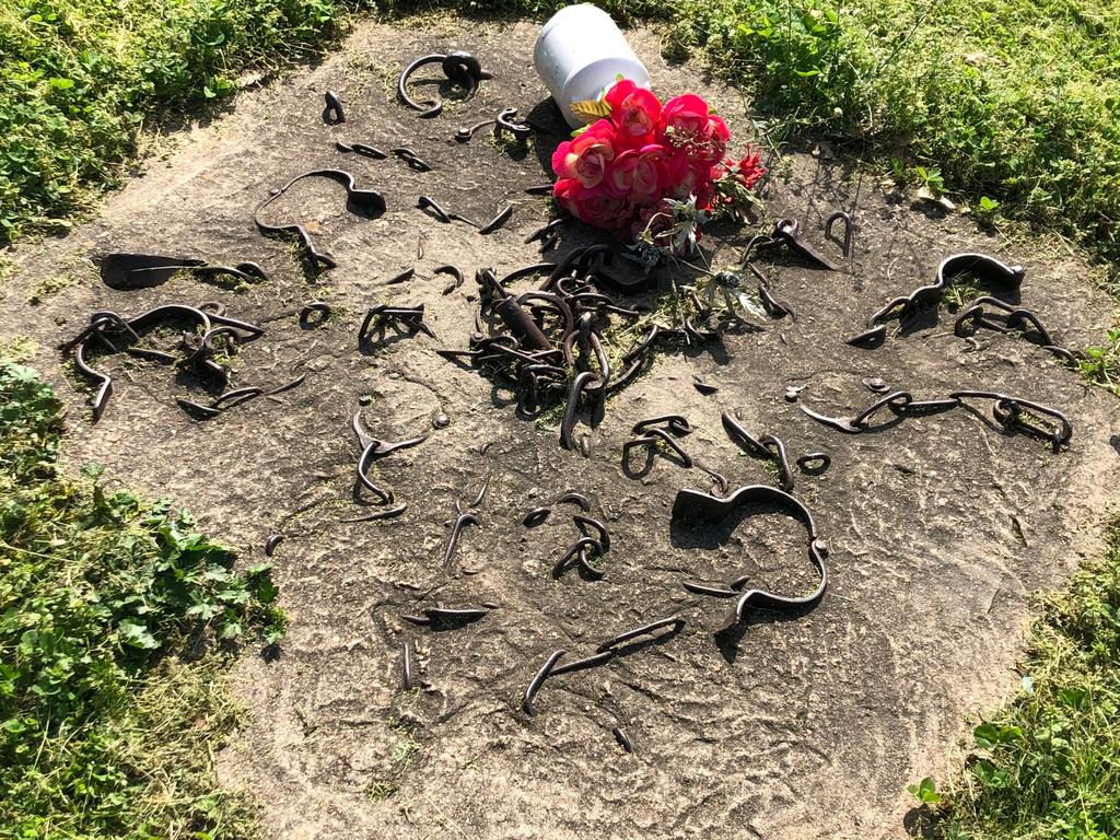 The small monument at Forks of the Road in Natchez, once one of the biggest slave markets in the US. 