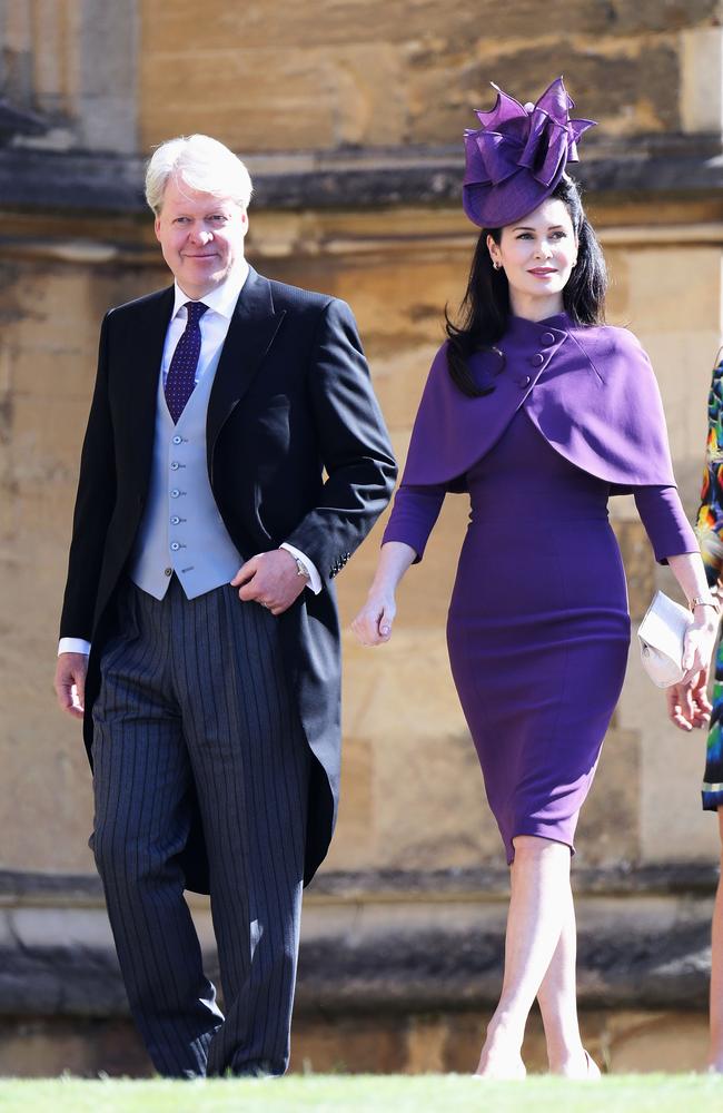 Charles Spencer, 9th Earl Spencer and Karen Spencer arrive at the wedding of Prince Harry to Ms Meghan Markle in 2018. Picture: Chris Jackson