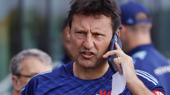 DAILY TELEGRAPH - 24.5.25NSW State of Origin squad trains in Penrith before game 1. Coach Laurie Daley pictured. Picture: Sam Ruttyn