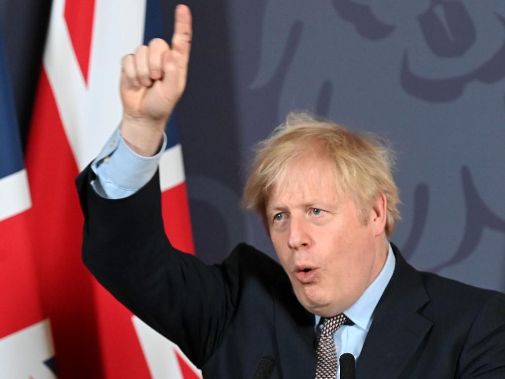 Britain's Prime Minister Boris Johnson signed the deal. Picture: AFP