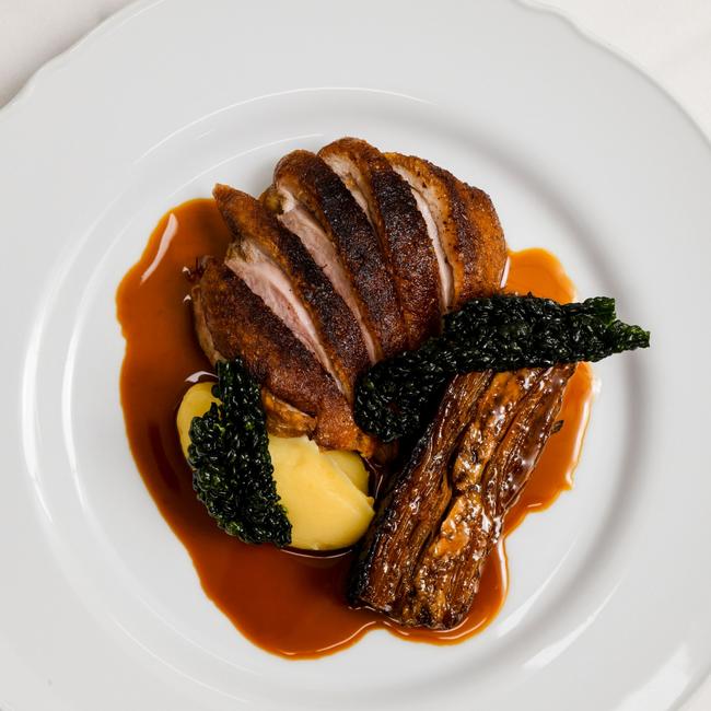 Maremma Farm duck breast at Jolleys Boathouse, Adelaide