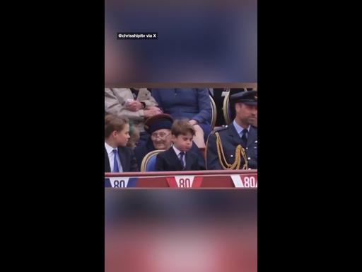 Prince Louis caught on camera mocking older brother
