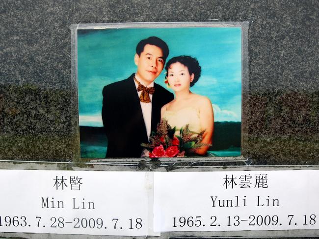 The gravesite of Min and Lily Lin, who were murdered by Robert Xie.