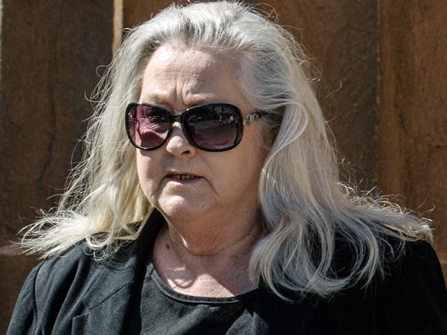 Patricia Evans leaves Adelaide Magistrates Court in Adelaide, Wednesday, October 23, 2019. (AAP Image/ Morgan Sette)