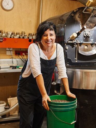 Rebecca Zentveld at her coffee farm.