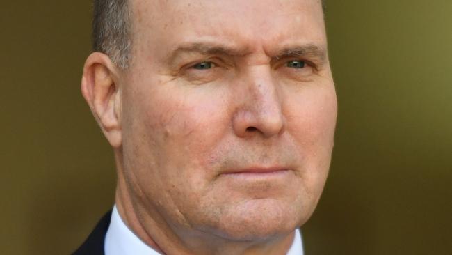 COVID-19 Coordination Commissioner Neville Power at a press conference at Parliament House in Canberra, Wednesday, March 25, 2020. (AAP Image/Mick Tsikas) NO ARCHIVING