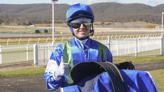All smiles: Dale Cole after winning on Let’s Go Brandon. Picture: Bradley Photos