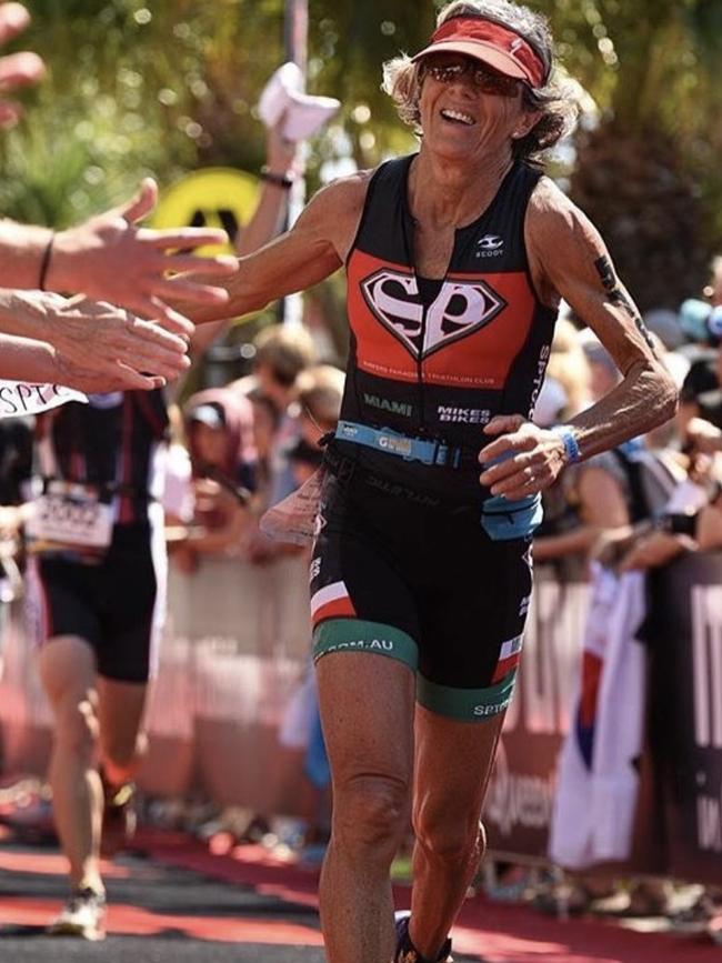 Jenny Alcorn is a former World Kona Ironman champion, SPTC coach and triatholon athlete. She has recently been diagnosed with an aggressive form of brain cancer. Picture: Supplied