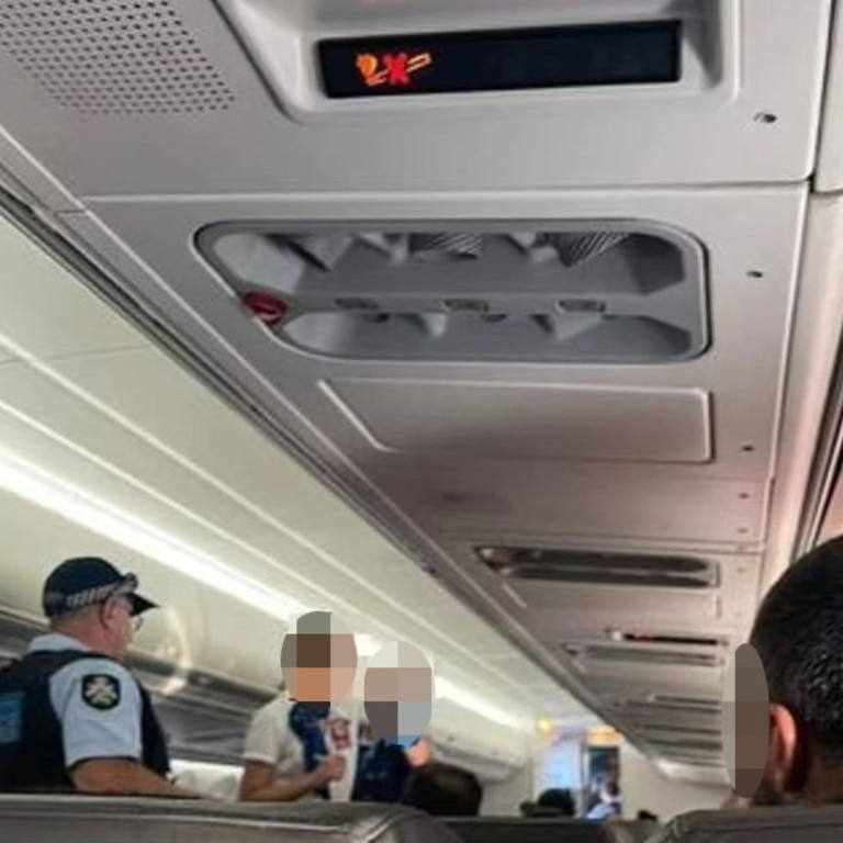 After the plane took off another fight allegedly erupted. Picture: Twitter/JetSkiBandit