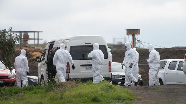 Police searched the Wollert Waste Management Centre as part of their ongoing investigation into the suspicious disappearance of Ju ‘Kelly’ Zhang. Picture: Tony Gough