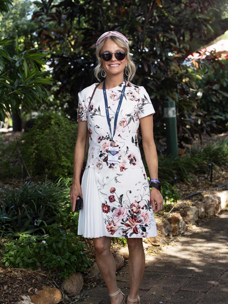 Lydia Deutscher was all dressed up for the Darwin Cup. Picture: KERI MEGELUS