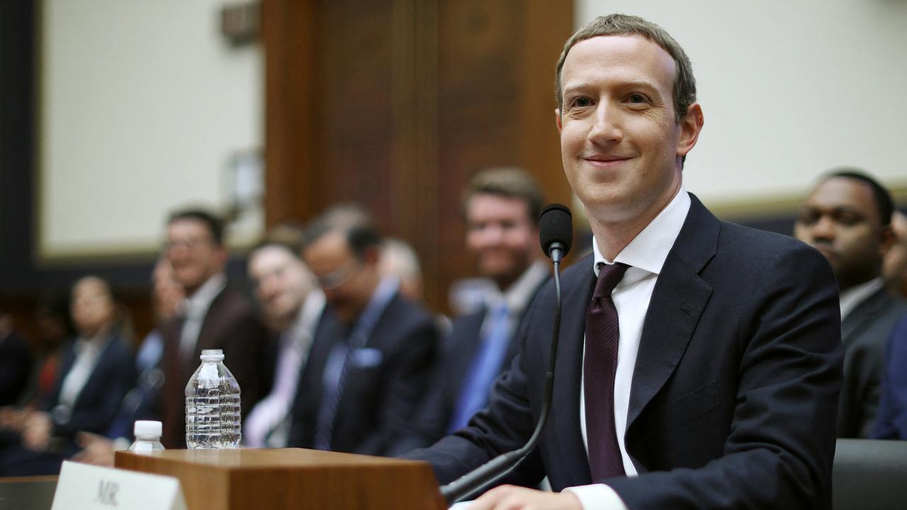 Facebook co-founder and CEO Mark Zuckerberg testifying in Washington DC.