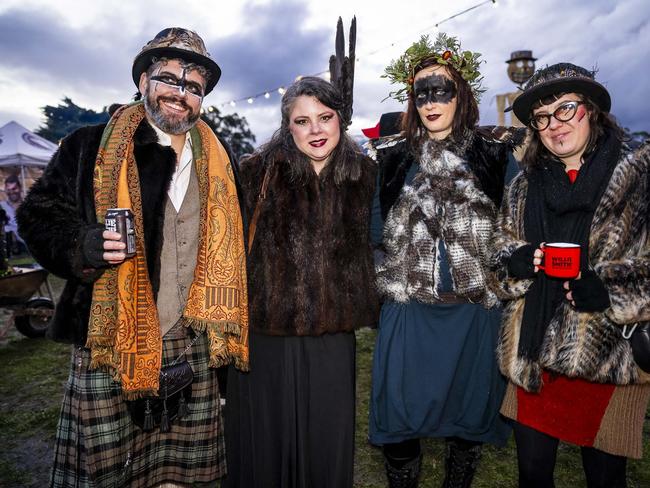 Willie Smith's Midwinter Festival Huonville - Andy Duncan, Fiona Mcalpine, Andrea and Paige Mountain. Picture: Caroline Tan