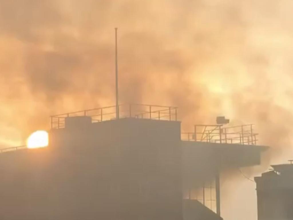 Police are investigating a suspicious fire at the Caulfield Racecourse on 7 January. Emergency services responded to reports of a fire in the grandstand about 6.25am. No one was injured and the area was evacuated safely. Picture: 9NEWS