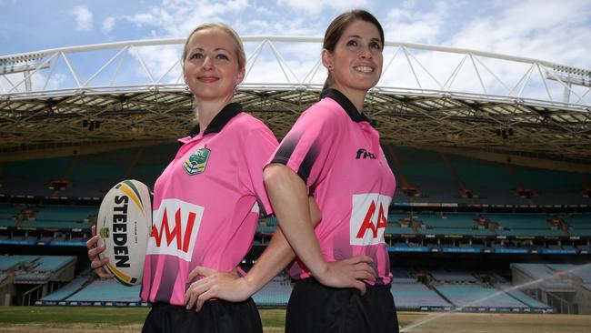 Belinda Sleeman and Kasey Badger have had great seasons as Holden Cup referees and NRL touch judges.