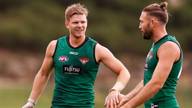 Crossley faces a tough ask against experienced Dons’ defensive pair Michael Hurley and Cale Hooker. Picture: Getty Images