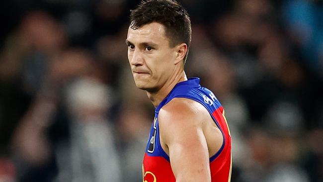 MELBOURNE, AUSTRALIA - AUGUST 17: Hugh McCluggage of the Lions looks dejected after a loss during the 2024 AFL Round 23 match between the Collingwood Magpies and the Brisbane Lions at The Melbourne Cricket Ground on August 17, 2024 in Melbourne, Australia. (Photo by Michael Willson/AFL Photos via Getty Images)